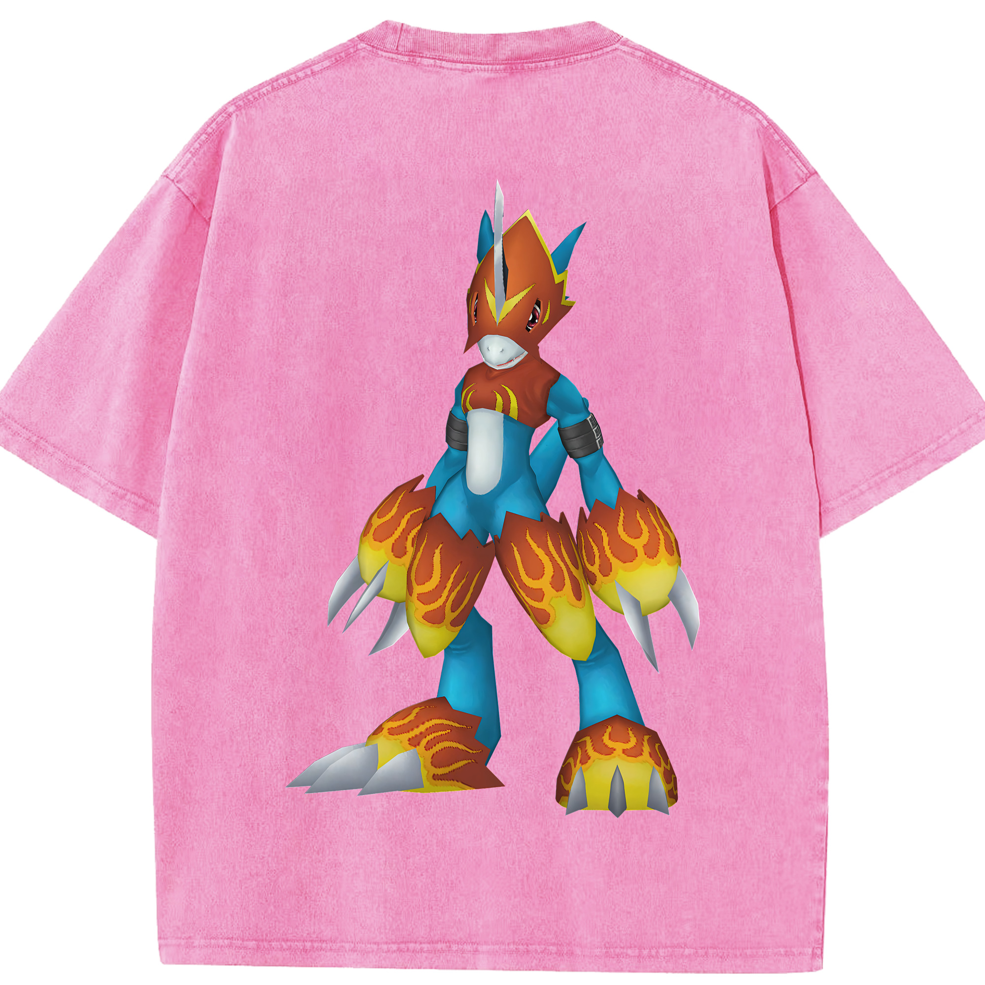 （画像用） Digimon デジタルモンスター/デジモン 綿100% ヴィンテージ風 半袖Tシャツ（背面プリント）